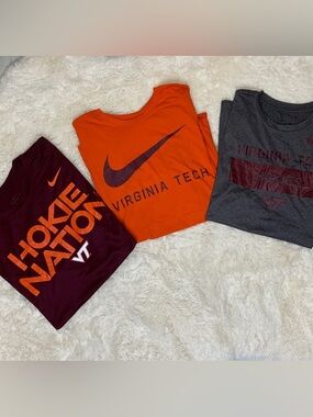 3 Virginia Tech Hokies Dri-Fit Nike Tee Shirts Size XL Bundle